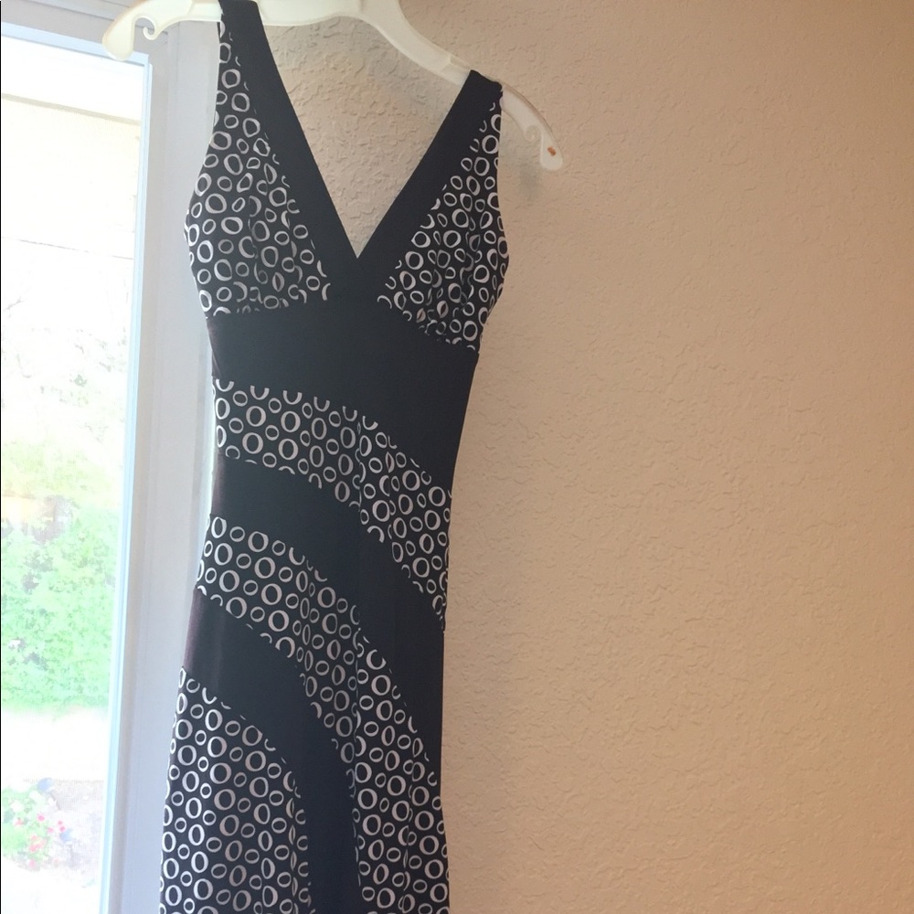 La belle Brown and white/ ivory flattering dress